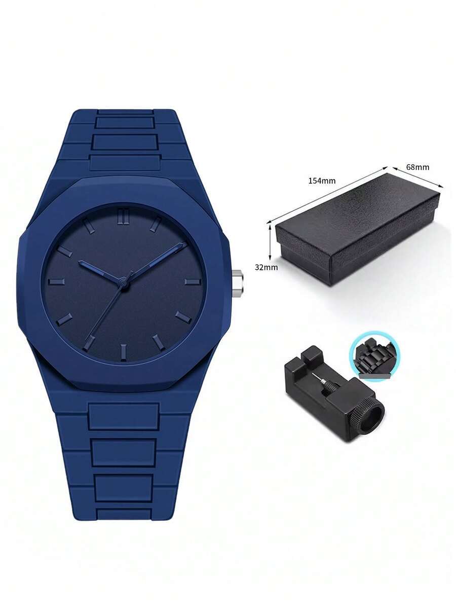 腕時計 メンズ クォーツ ギフトセット エレガントミニマリストビジネスメンズ腕時計、マットオイルプラスチックストラップ ストライプ拍卖