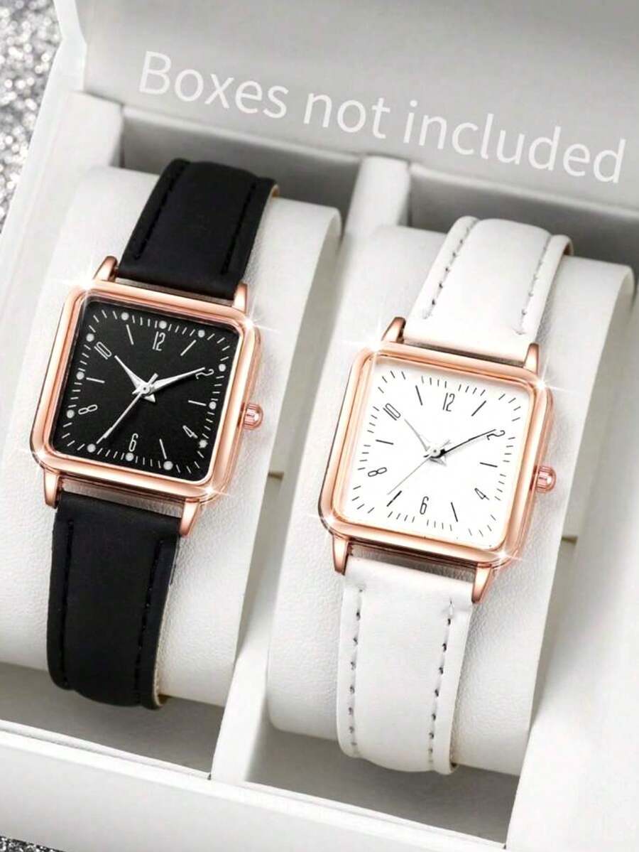 腕時計 レディース セット レトロカジュアル エレガントな女性用ベルトウォッチ 2個セット、洗練されたラウンドダイヤル、デイリーウ拍卖