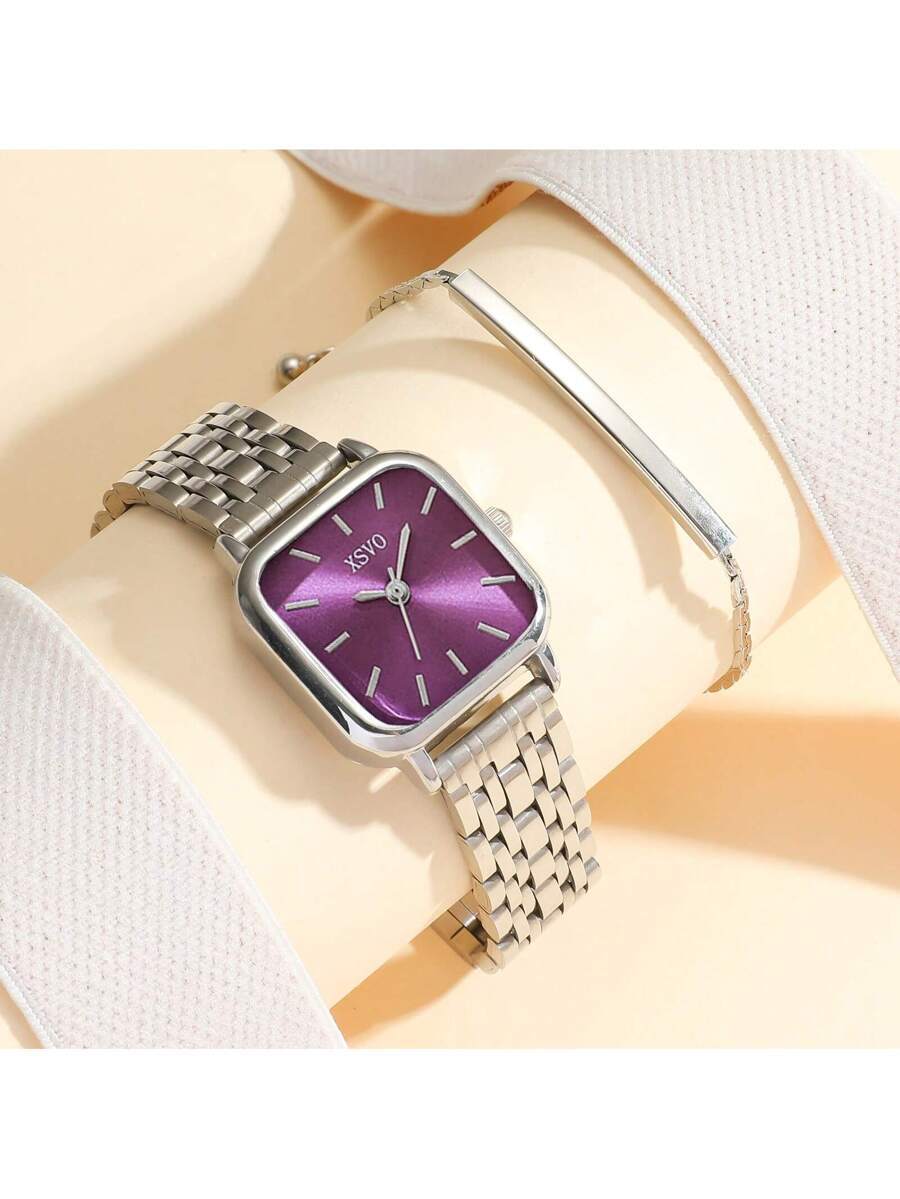 腕時計 レディース セット ステンレススチール クォーツ ウォッチ 2個セット ミニマリスト 高級 レディース、デイリーコーディネ拍卖