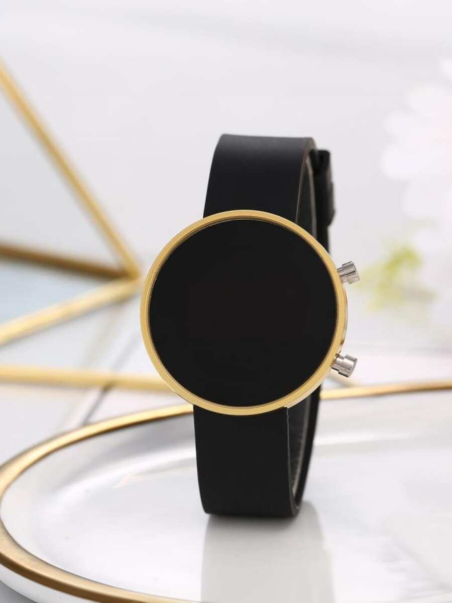 腕時計 レディース デジタル 1個 スタイリッシュな レディース スクエア デジタル腕時計 - ブラック かわいい腕時計 女の子用拍卖