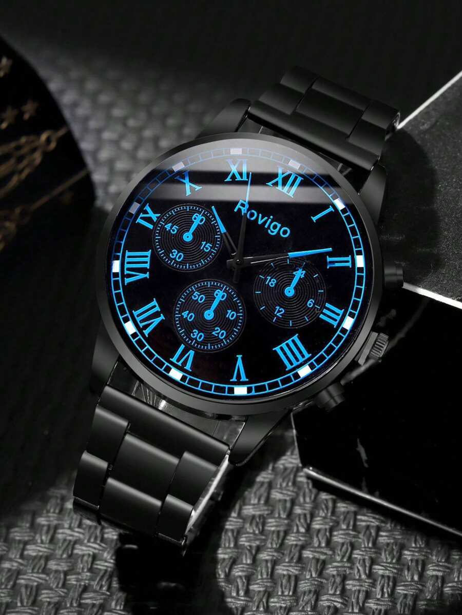 腕時計 メンズ クォーツ 1個 ファッショナブルなビジネスメンズクォーツ腕時計、シンプルな丸型ダイヤル、固定サイズのストラップ、男拍卖