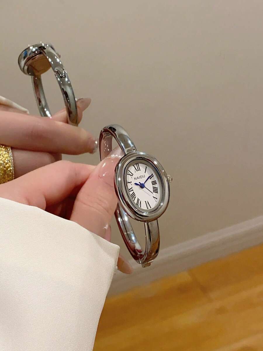 腕時計 レディース クォーツ 1個 小型 ゴールド/シルバー ヴィンテージ高級レディース腕時計、ファッション ミニマリスト エレガ拍卖