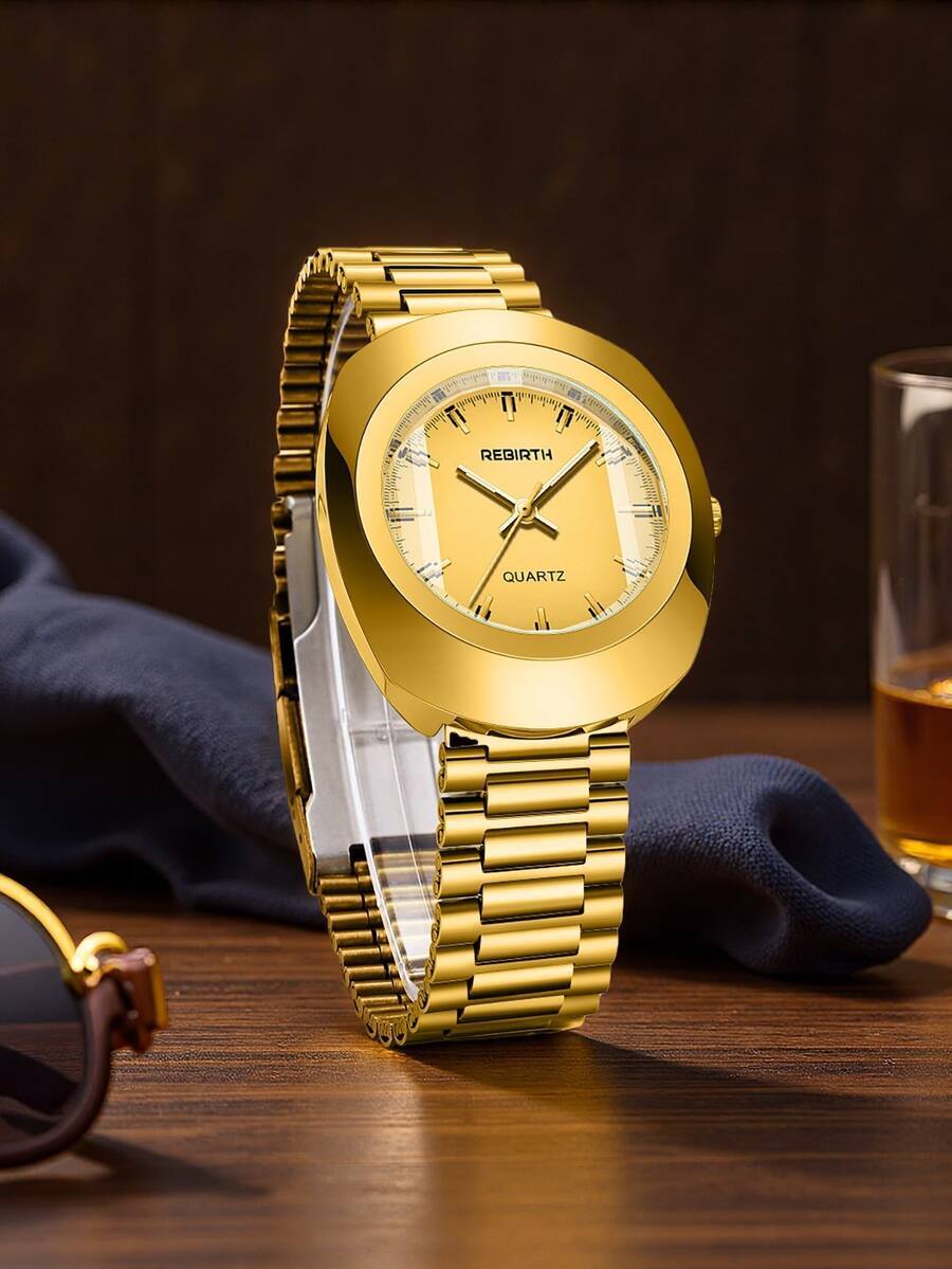 腕時計 メンズ クォーツ 1個 メンズカジュアルファッションクラシックビジネス ステンレススチールバンド クォーツ腕時計、デイリー拍卖