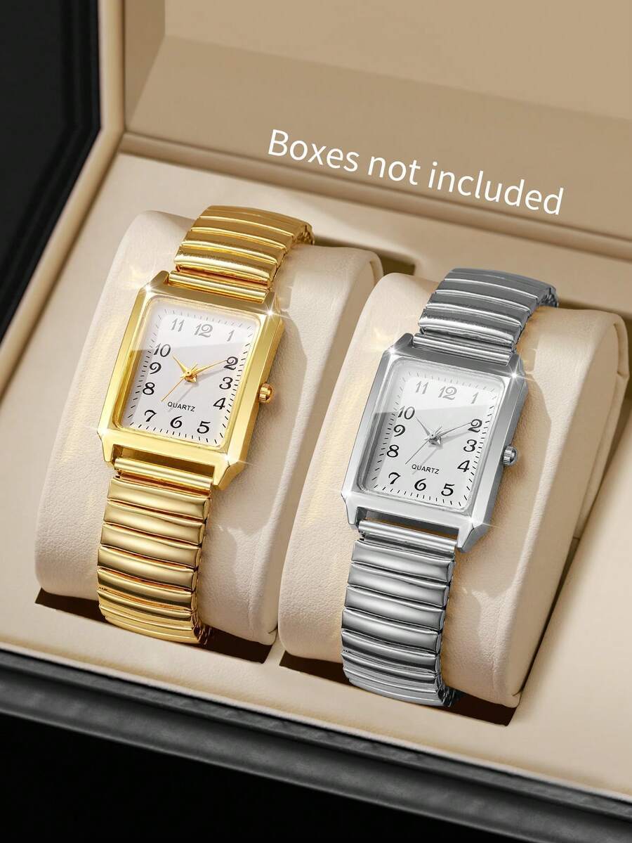 腕時計 レディース セット 2個セット レディース ファッション カジュアル スクエア 数字文字盤 クラシック クォーツ 腕時計拍卖
