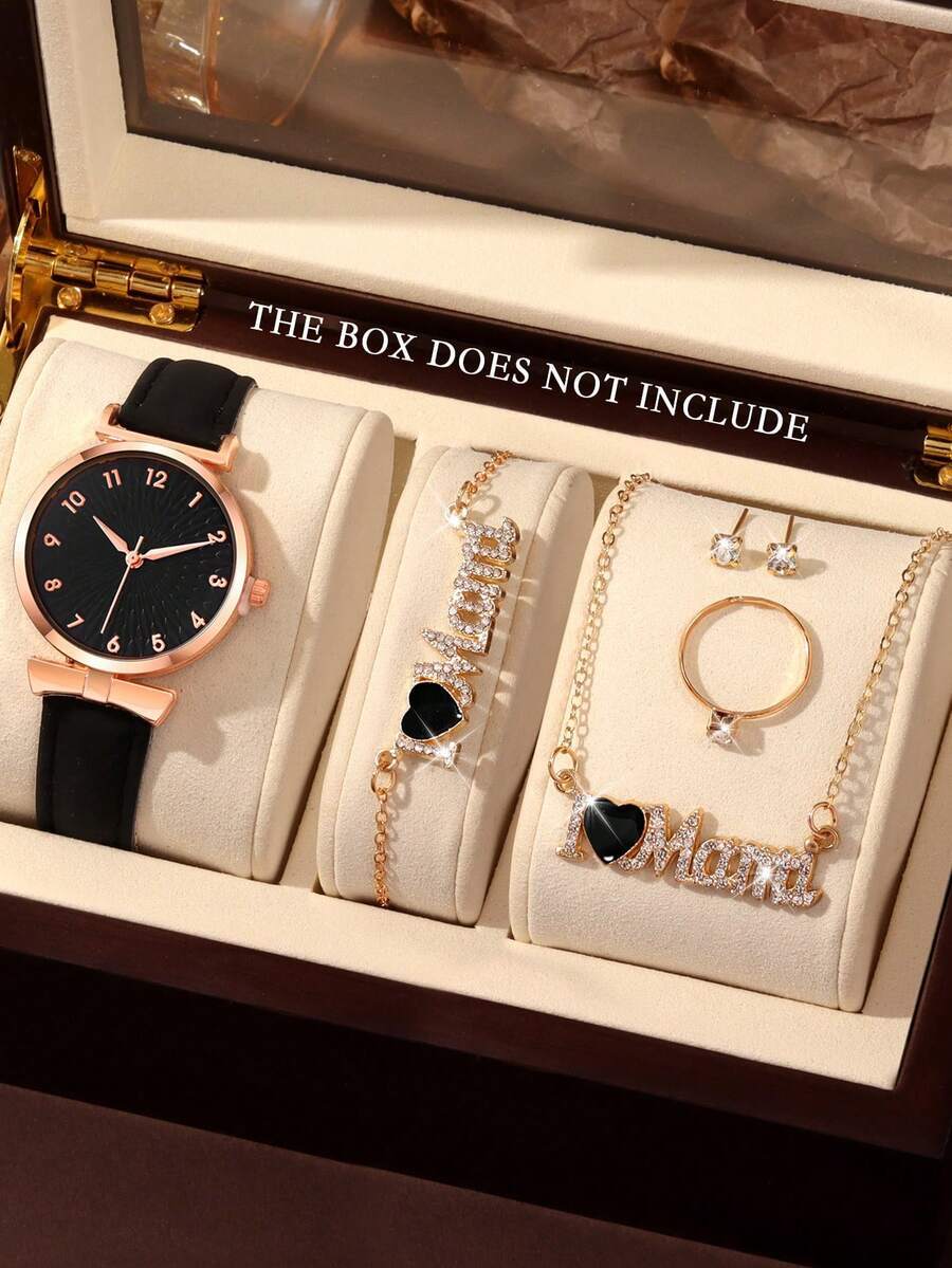 腕時計 レディース セット 女性用腕時計セット 6点、ファッショナブル、カジュアル クォーツ式腕時計、ミニマリストで ファッショナ拍卖