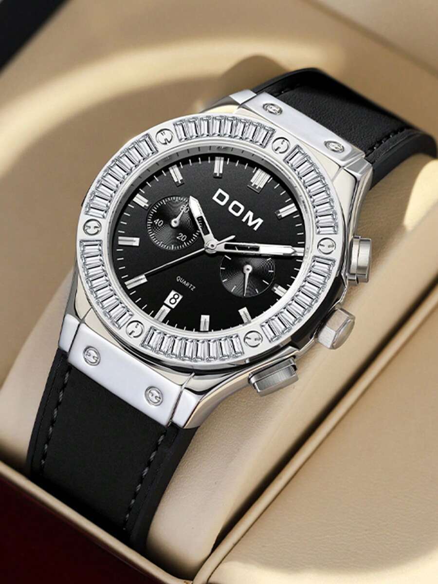 腕時計 レディース クォーツ 1個 女性用ファッショナブルマルチファンクション クロノグラフ シリコン カレンダー クォーツ 防水拍卖