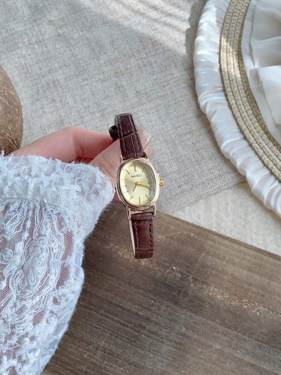 腕時計 レディース クォーツ 1個 レディース クォーツ腕時計 ファッションカジュアルウォッチ 小さな丸型ブレスレット腕時計 社交拍卖