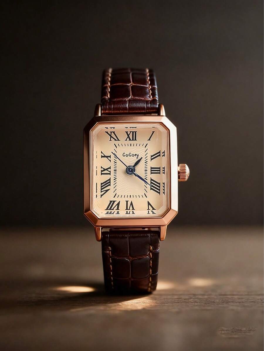 腕時計 レディース クォーツ 1個 レトロ スクエア レディース クォーツ 腕時計 - 上品、エレガント 通勤用、ミニマリスト&ス拍卖