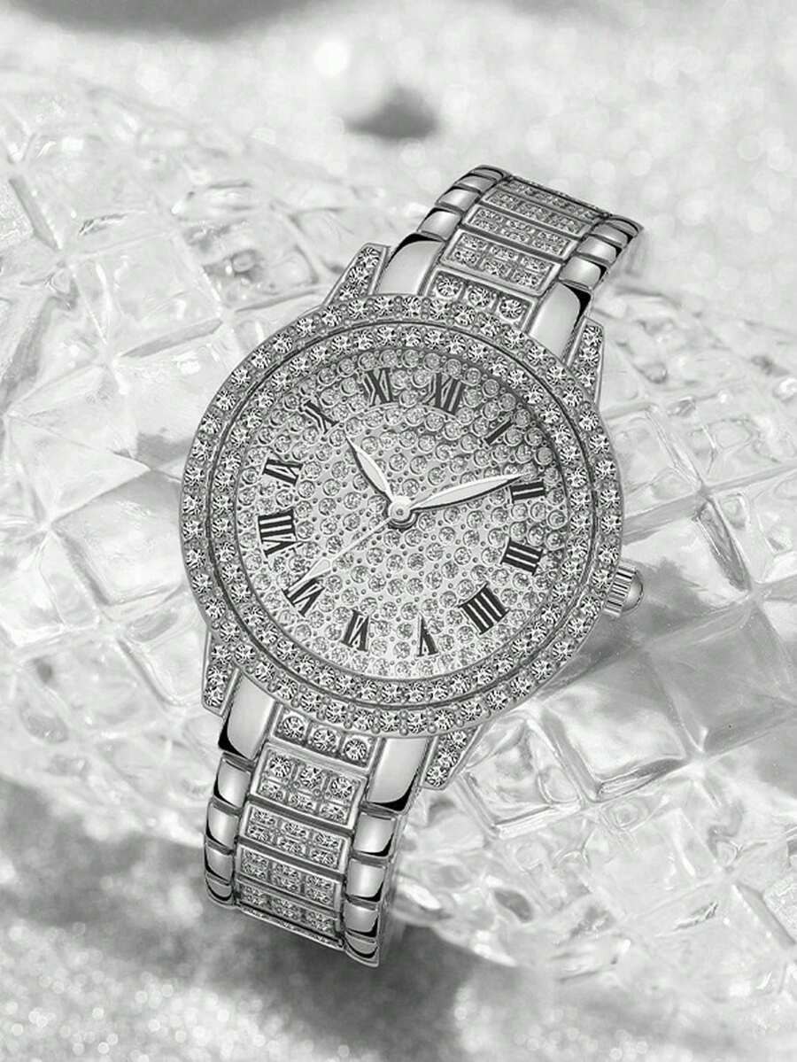 腕時計 レディース クォーツ レトロ高級女性用 輝くダイヤモンド腕時計 クォーツ ゴールド シルバー ブレスレット ファッション腕拍卖