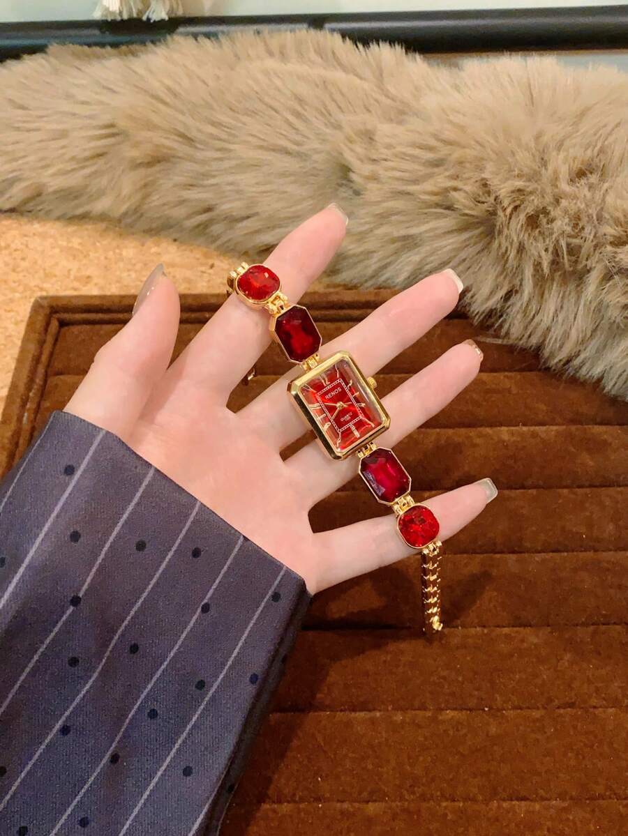 腕時計 レディース クォーツ 1個 スーパーフラッシュ レディース腕時計 / スクエア型 / ファッショナブル、カジュアル、多用途拍卖