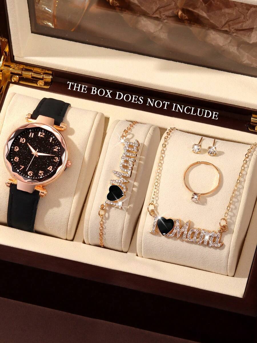 腕時計 レディース セット 女性用腕時計セット 6点、ファッショナブル、カジュアル クォーツ式腕時計、ミニマリストで ファッショナ拍卖