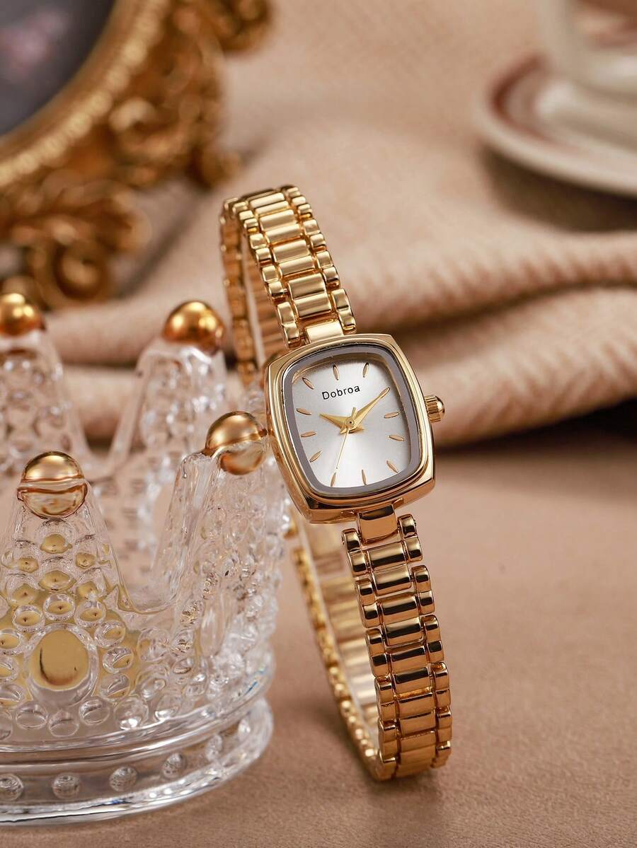 腕時計 レディース クォーツ 1個 新作レトロファッション ニッチ高級感のある レディース腕時計、高級ミニマリストメタル 多用途ク拍卖
