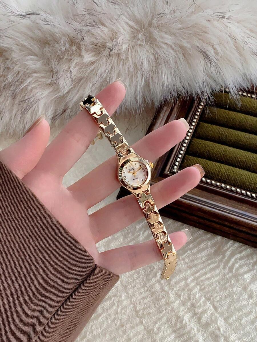 腕時計 レディース クォーツ 1個 女性用カジュアル エレガントクォーツ腕時計 ラウンドダイヤル、女性用カジュアル腕時計、デイリー拍卖