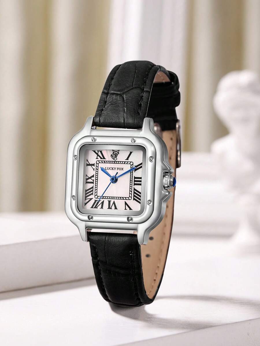 腕時計 レディース クォーツ レディース ローマ数字 フォークロコダイル調レザーストラップ クォーツ 腕時計、デイリーラグジュアリ拍卖