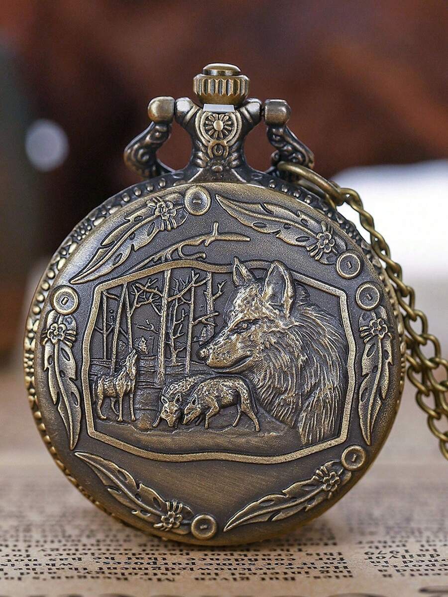 腕時計 懐中時計 ヴィンテージ ブロンズ クォーツ 懐中時計、レトロ合金ケース ウサギとタグ付き、女性と男性への贈り物に拍卖