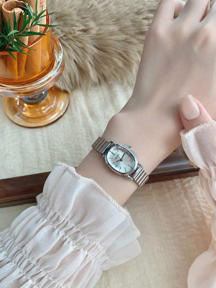 腕時計 レディース クォーツ 1個 ゴールドストラップ、カジュアル、竹製ウォッチストラップ ファッション、レディース クォーツ腕時拍卖