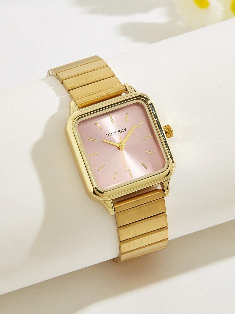 腕時計 レディース クォーツ 1個 女性用エレガントミニマリストステンレススチールバンド クォーツ腕時計、ホリデーギフトに最適拍卖