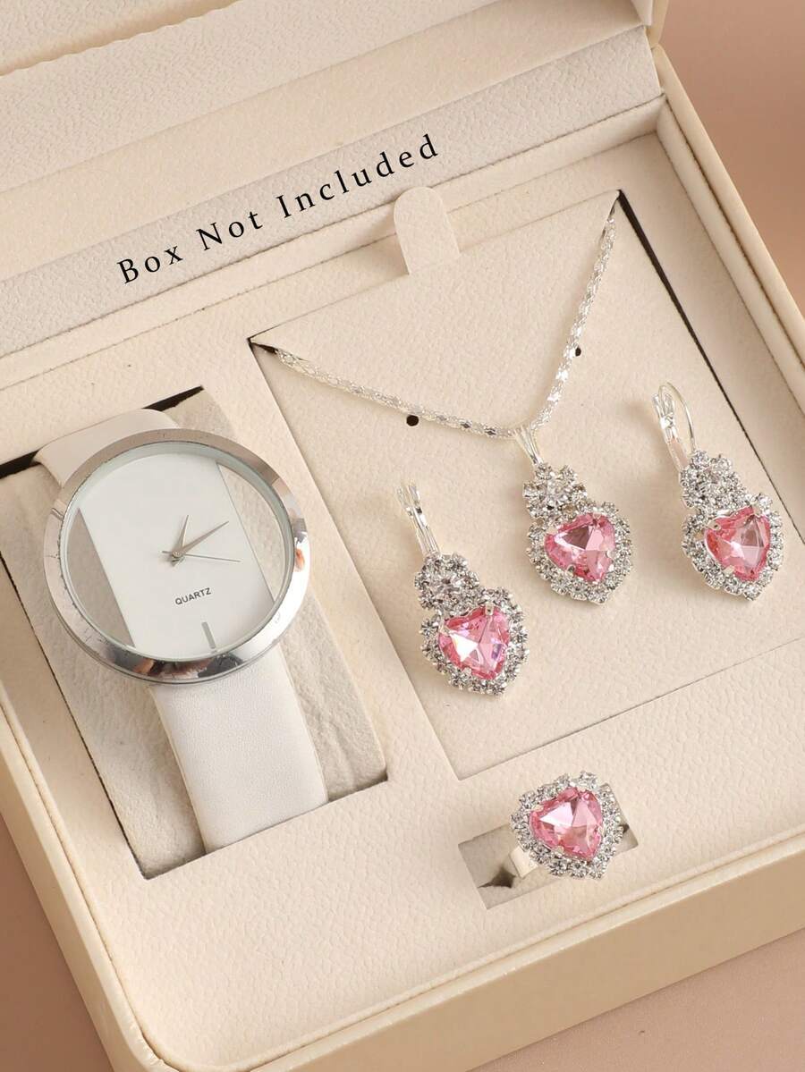 腕時計 レディース セット シンプル、スタイリッシュ、雰囲気のある、透明な中空デザイン、レディース腕時計ファッショナブルな中空ダイ拍卖