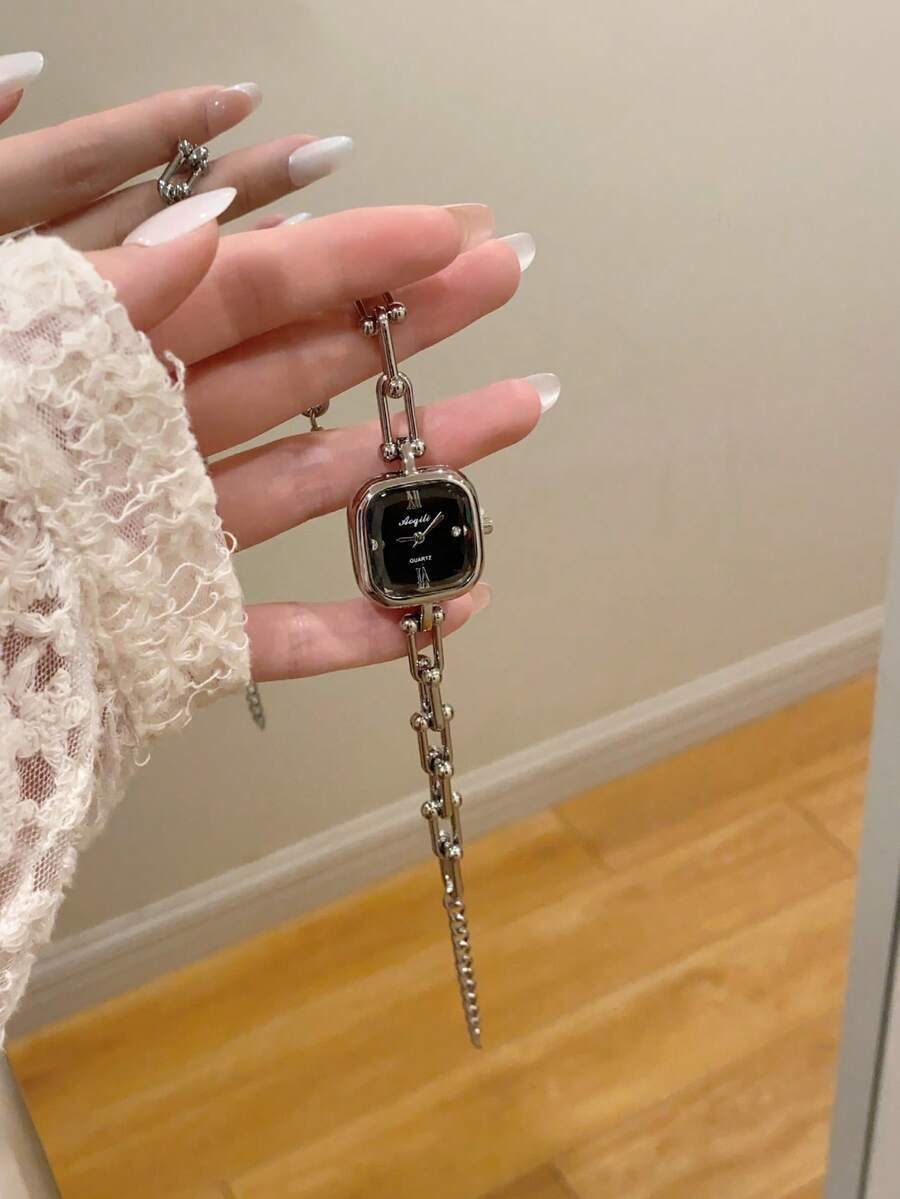 腕時計 レディース クォーツ 1個 小型 上品で優雅なファッショナブルな個性的な高級レディース腕時計、超薄型スクエア ミニマリスト拍卖