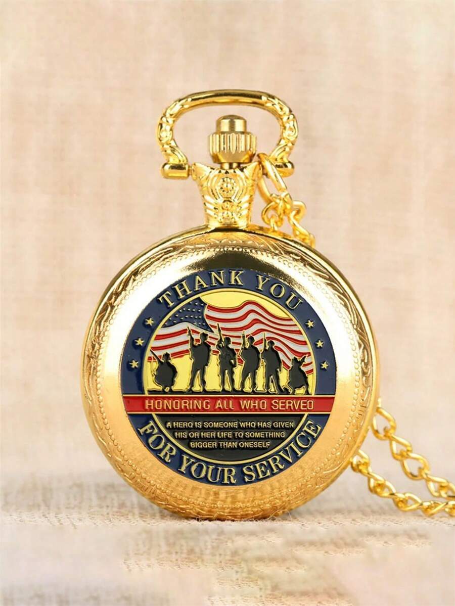 腕時計 懐中時計 1個/ヴィンテージ装飾付きフリップポケットウォッチ - 中サイズカラーパターンネックレスペンダント、パーソナルス拍卖