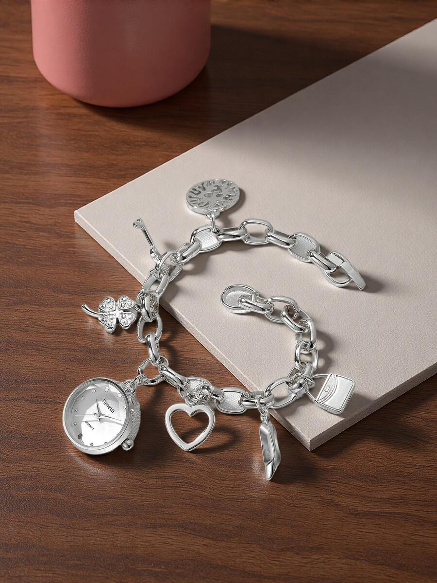 腕時計 レディース クォーツ 1個 女性用ペンダントネックレス スタイルブレスレット ウォッチ、エレガントでミニマリストなバーサタ拍卖