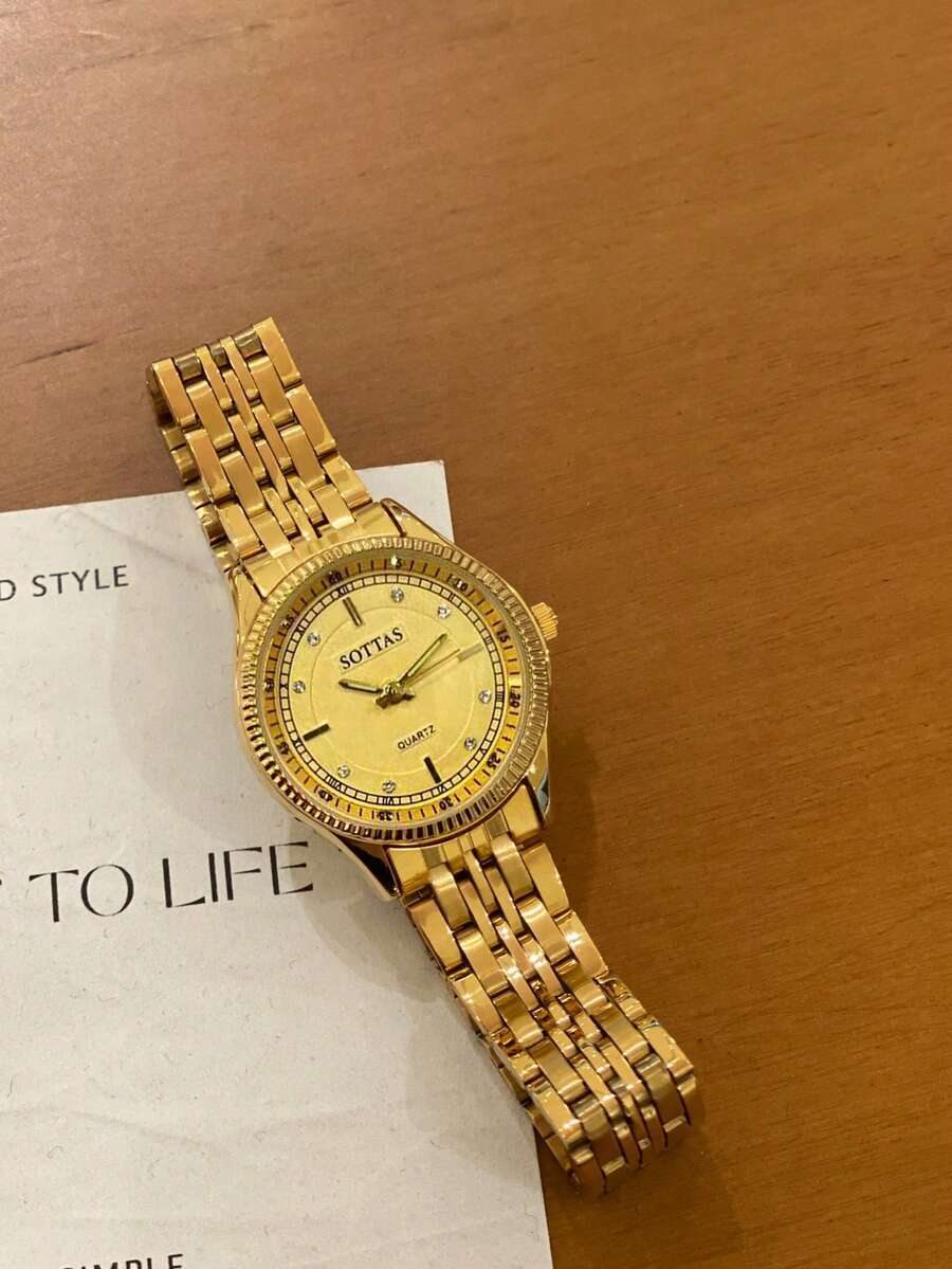 腕時計 レディース クォーツ 新作 ゴールド レディース腕時計 韓国版 シンプル エレガント ファッショナブル カジュアル 多用途拍卖