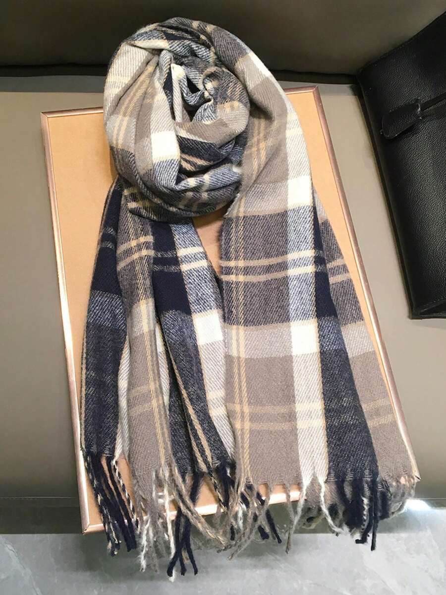 アクセサリー レディース スカーフ 新作 チェック柄スカーフ レディース、厚手ウォーム イミテーションカシミア、学生や 向け、秋冬拍卖