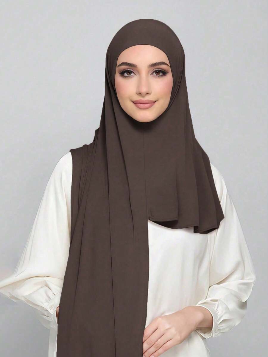 アクセサリー レディース スカーフ 1枚 インスタントジャージーヒジャブ、柔らかく通気性のある女性用スカーフ素材、毛玉防止加工。結拍卖