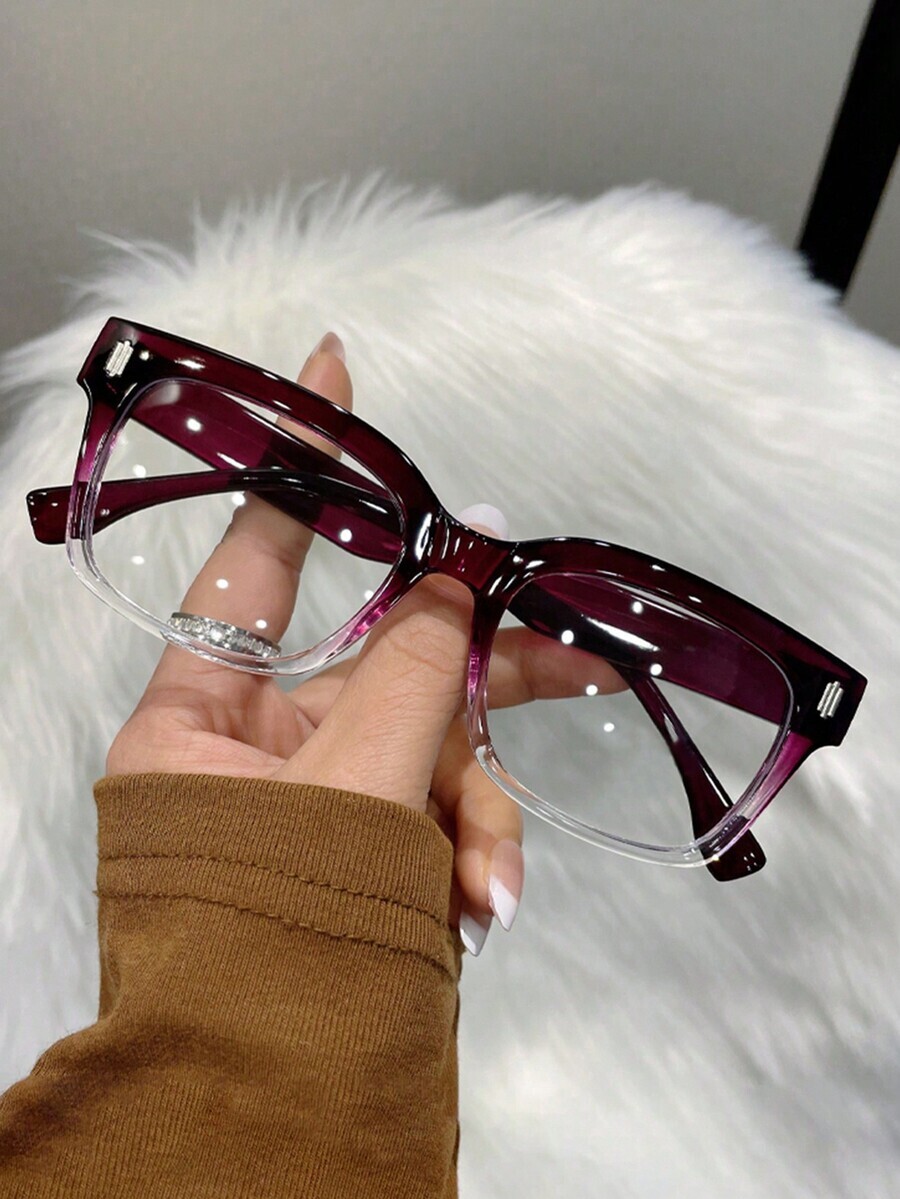 アクセサリー レディース アイアクセサリー セット 1個 女性用 パーソナライズ フルフレーム スクエア プラスチック 光学メガネ拍卖