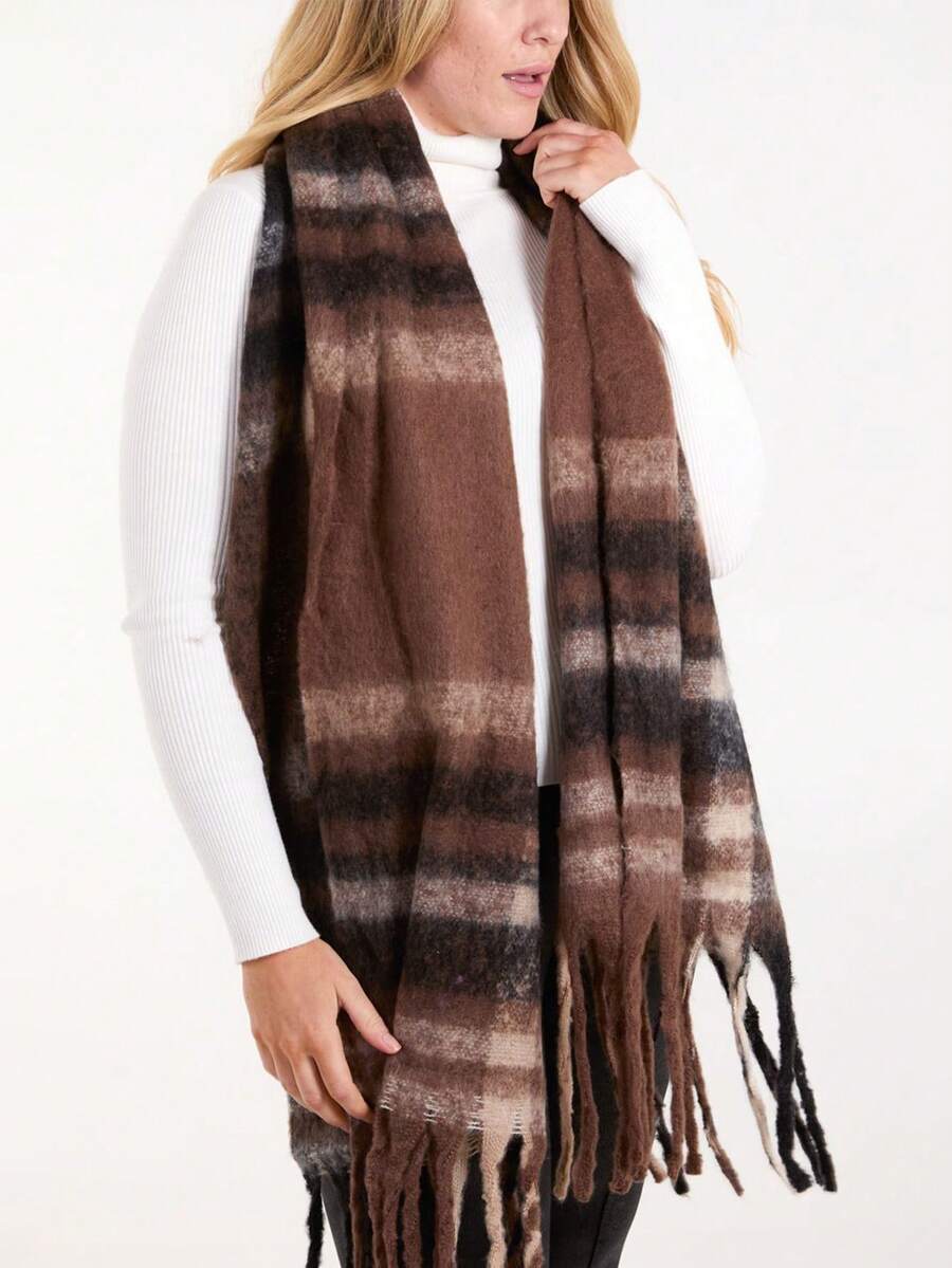 アクセサリー レディース スカーフ 1個 レディース 秋冬新作 フワフワタッセルストール、暖かく快適な大判ショール、アウトドアで防拍卖