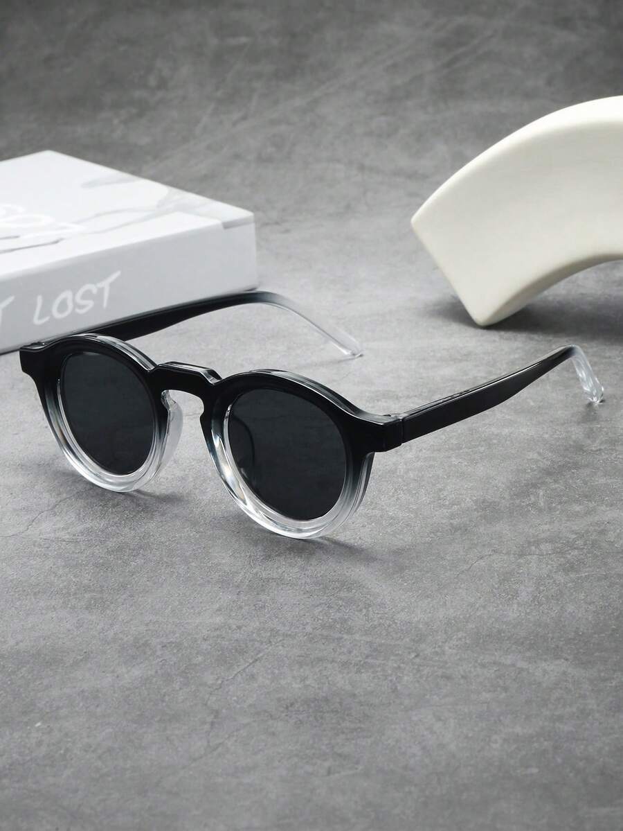 アクセサリー メンズ アイアクセサリー 1個 ユニセックス レトロ ラウンドフレーム ミニマリスト ファッショナブル メガネ (運拍卖