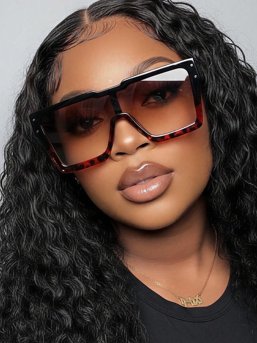 アクセサリー レディース アイアクセサリー 1ペア コントラスト カラー スクエア フレーム ワンピース フルフレーム レトロ ス拍卖