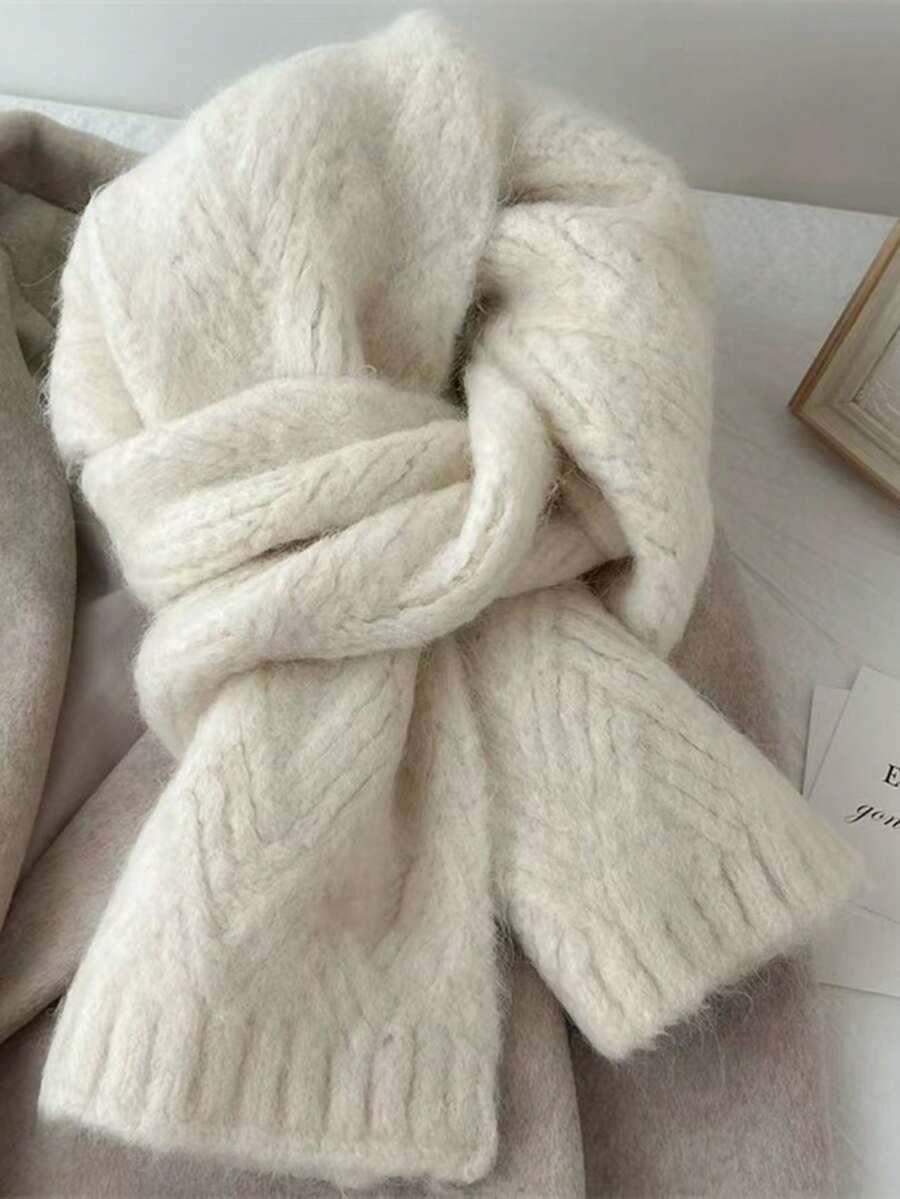 アクセサリー レディース スカーフ 1個 エレガントな無地ソフトフリースネックウォーマースカーフ レディース、デイリー、キャンパス拍卖