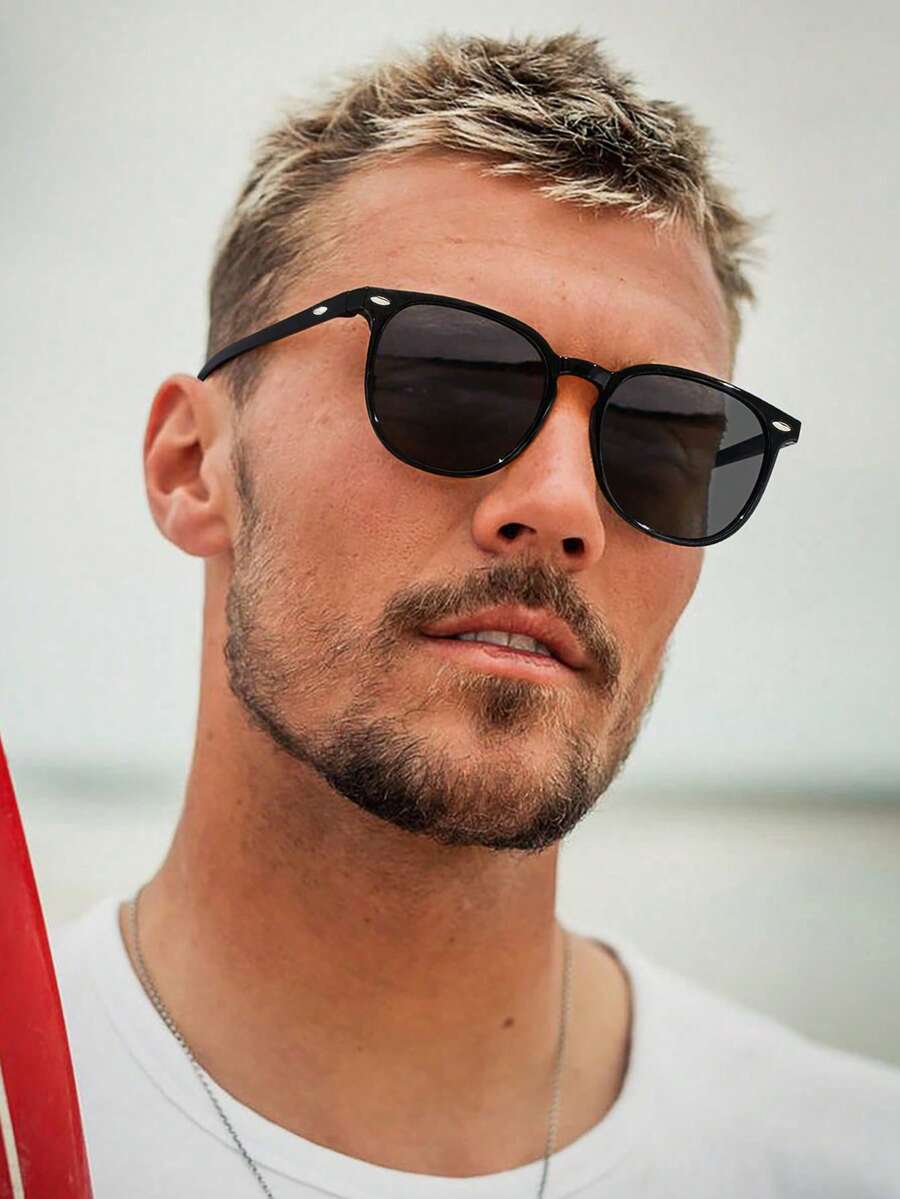 アクセサリー メンズ アイアクセサリー 1個 メンズ アクリル カジュアル スクエアフレーム ファッション ブラックメガネ 日常の拍卖