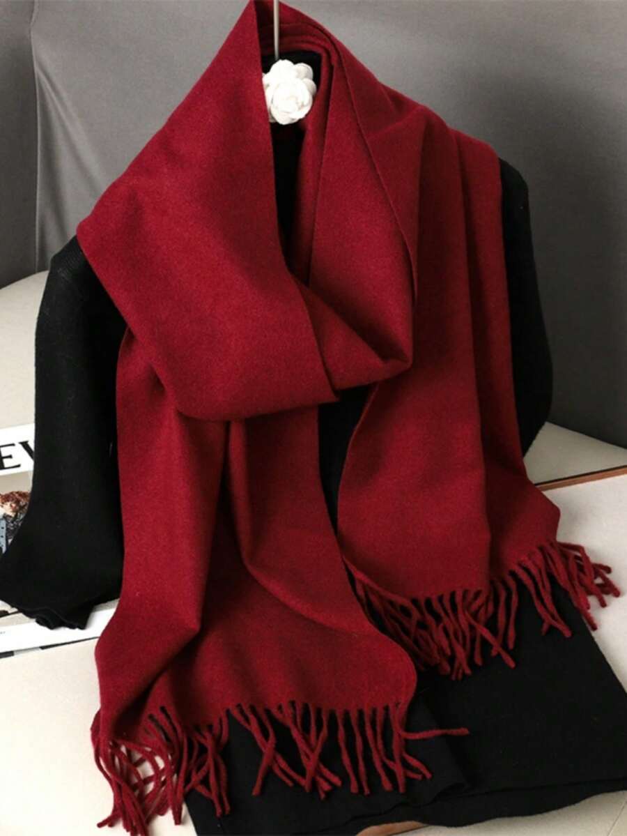 アクセサリー レディース スカーフ 1個 レディース カジュアル 無地 カシミヤ スカーフ、冬季の朝夕の外出に適し、寒さ対策に最適拍卖