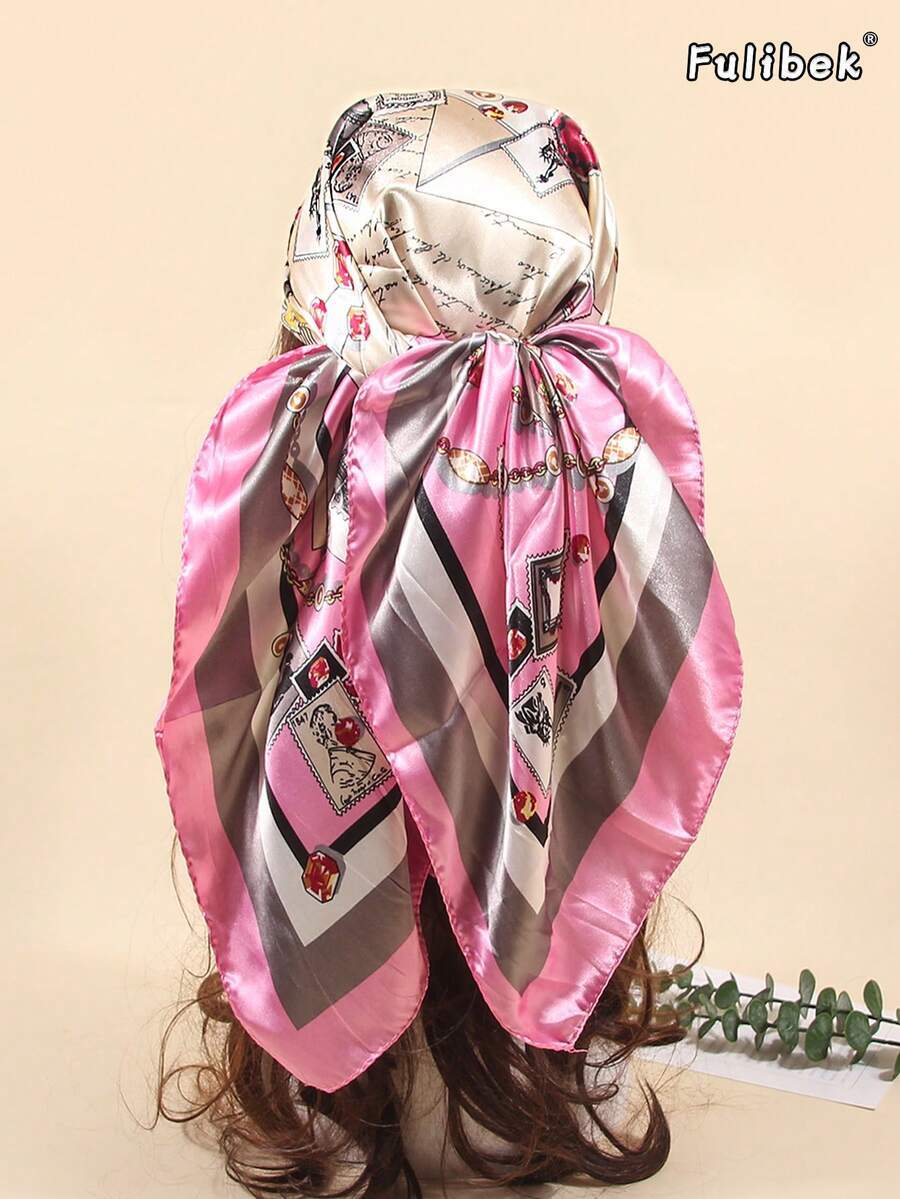 アクセサリー レディース スカーフ 1枚 春夏新作アクセサリー 90cm プリントシルクスカーフ、レディース バンダナ&スクエアス拍卖