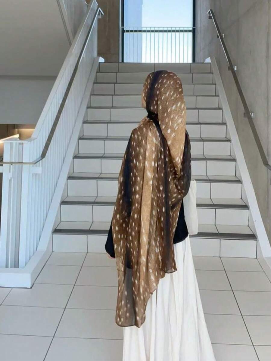 アクセサリー レディース スカーフ 1枚 プリントヒジャブ、ファッショナブルでエレガントなミニマリストフレッシュな女性用スカーフ、拍卖