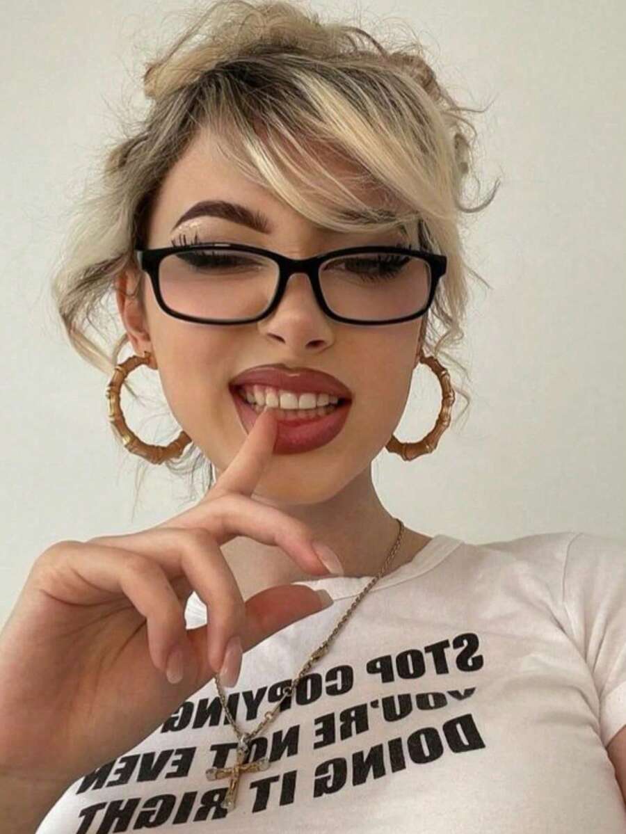 アクセサリー レディース アイアクセサリー セット 1個 スクエア ファッションメガネフレーム トランスペアレント レトロ 多用途拍卖