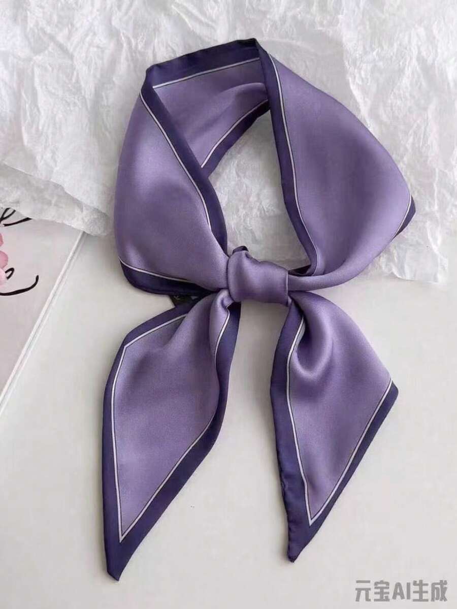 アクセサリー レディース スカーフ 1個 リバーシブル ミニマリストファッション装飾スカーフ、無地ヘアバンド スキニー ロングリボ拍卖