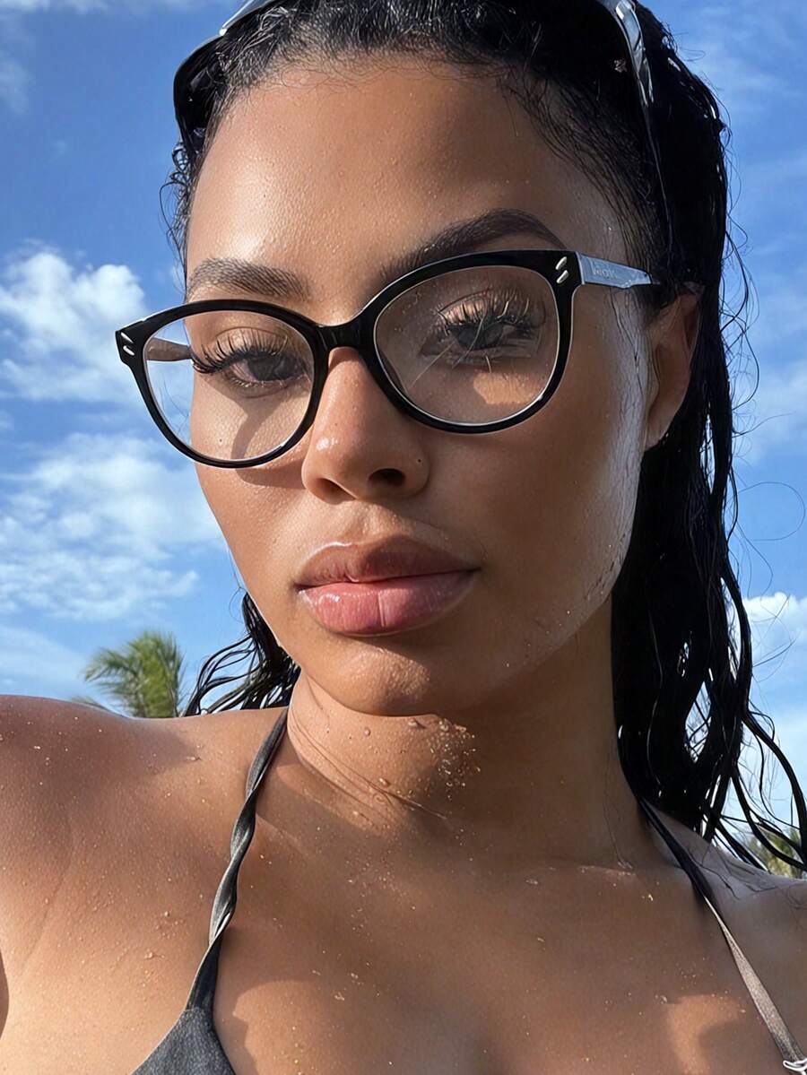 アクセサリー レディース アイアクセサリー セット 1ペア レディース ブラック ラウンド フレーム シンプル 無地 リベット装飾拍卖