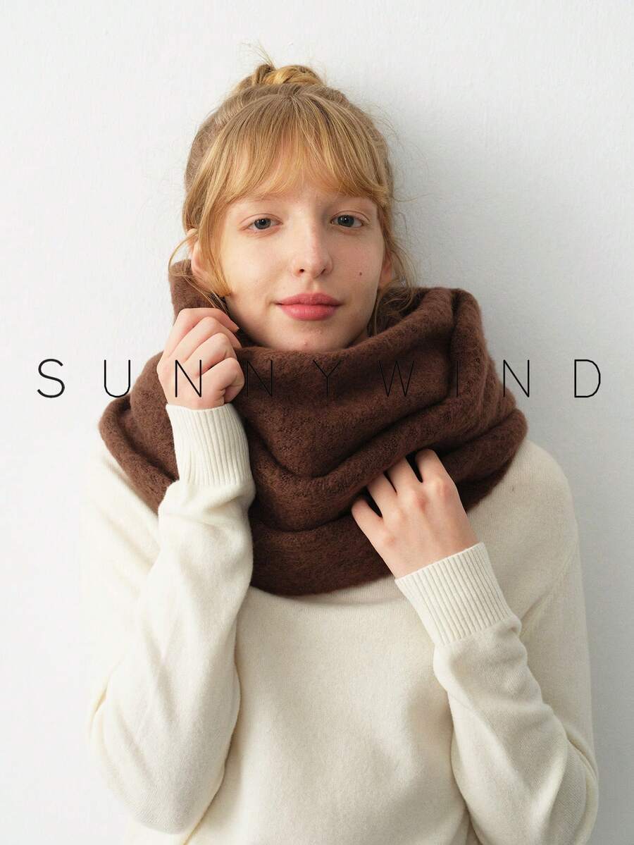 アクセサリー レディース スカーフ 1個 レディース 無地 ニット ポリエステル 暖かい ネックウォーマー、通勤や日常使いに便利、拍卖