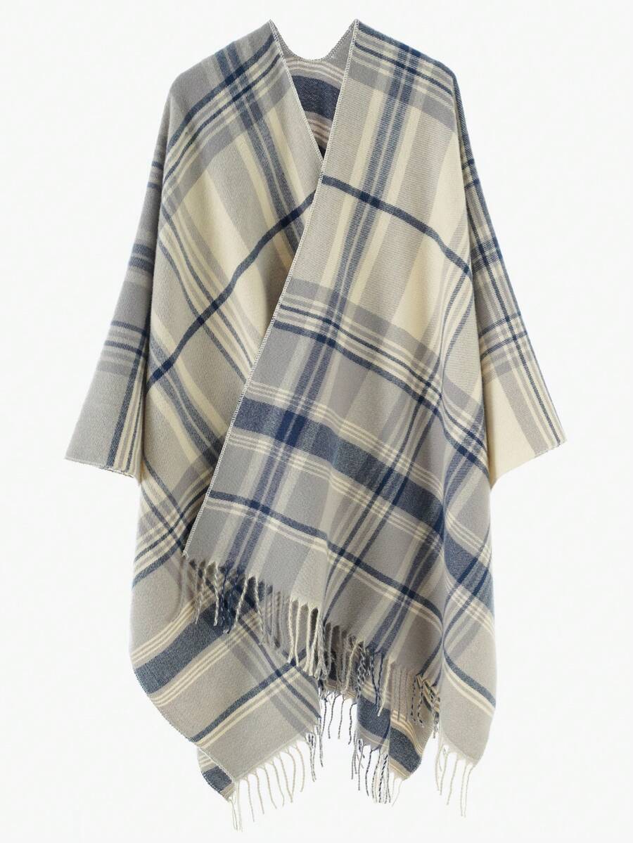 アクセサリー レディース スカーフ 1個 レディース ファッショナブルなチェック柄 暖かいスカーフ ショール ポンチョ拍卖