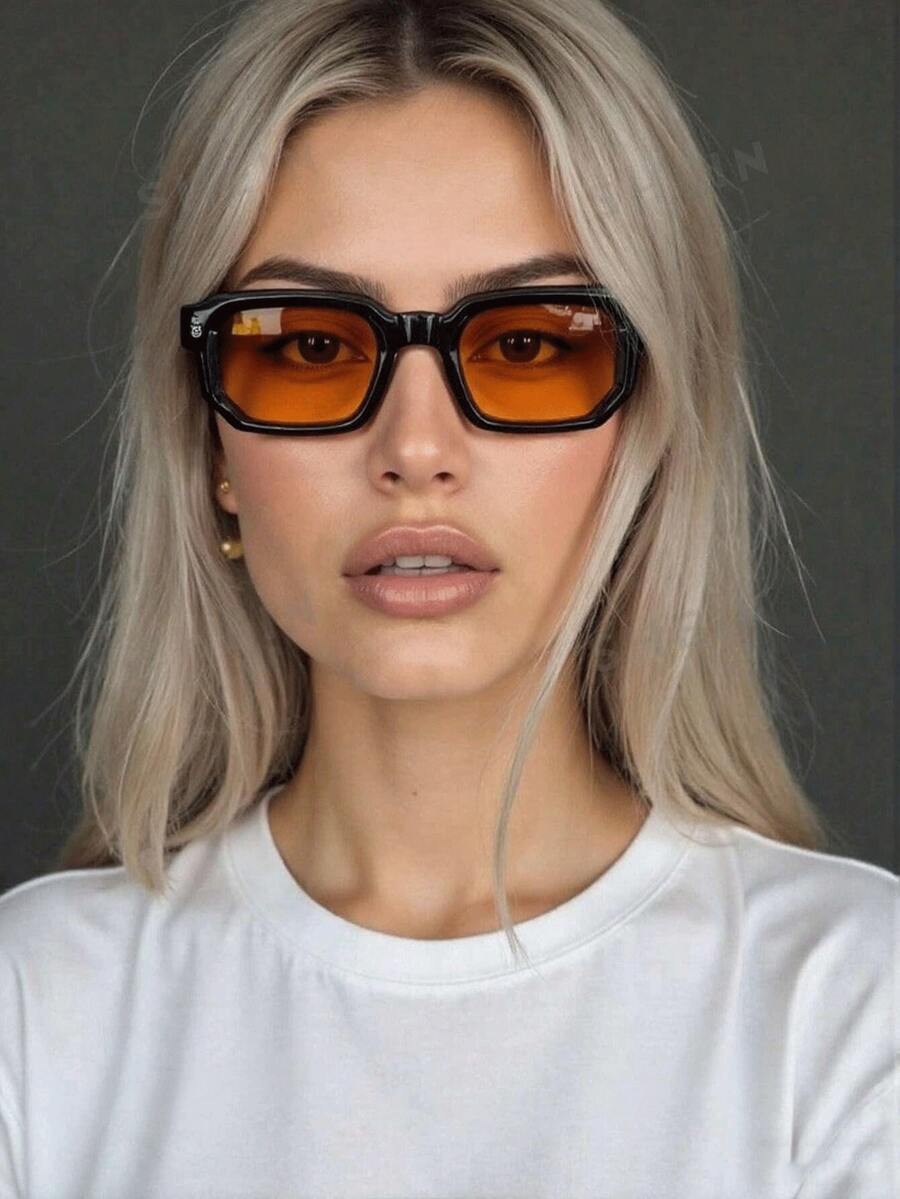 アクセサリー レディース アイアクセサリー 1個 ヴィンテージ スクエア ファッションメガネ レディース メンズ クラシック シン拍卖