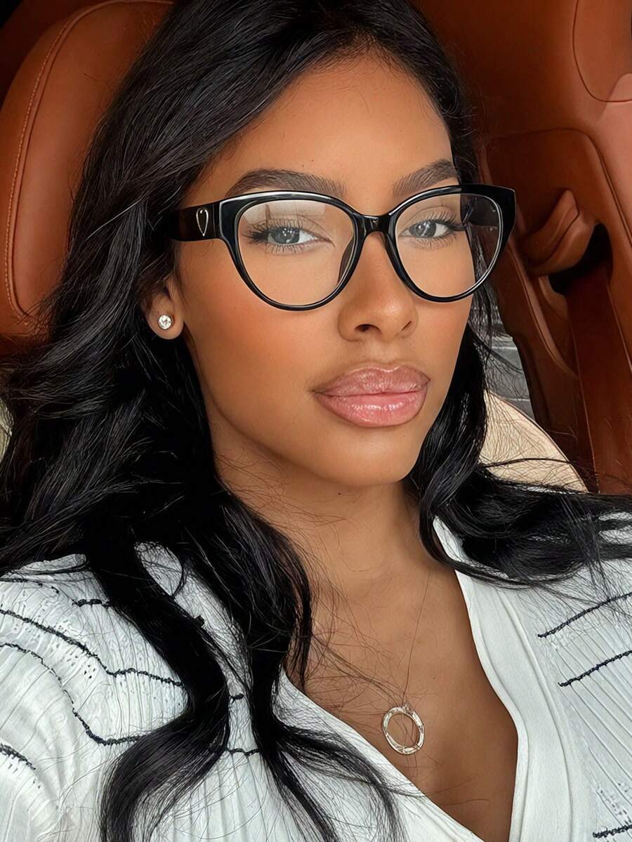 アクセサリー レディース アイアクセサリー セット 1ペア ウィメンズ ブラック キャットアイ フレーム パーソナライズ ラブ デ拍卖