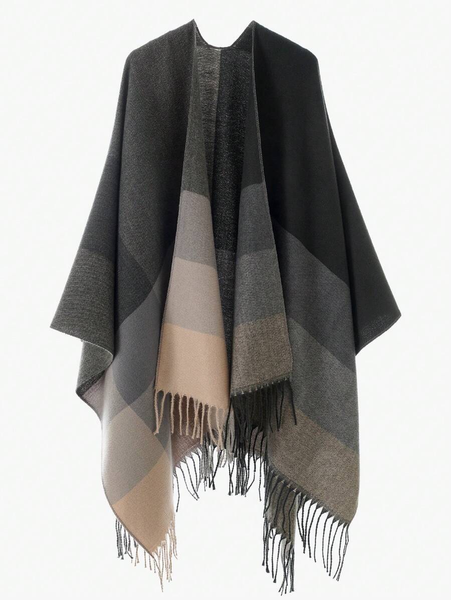 アクセサリー レディース スカーフ 1個 レディース シンプル ストライプ カラーブロック チェック パッチワーク ポンチョ ショ拍卖