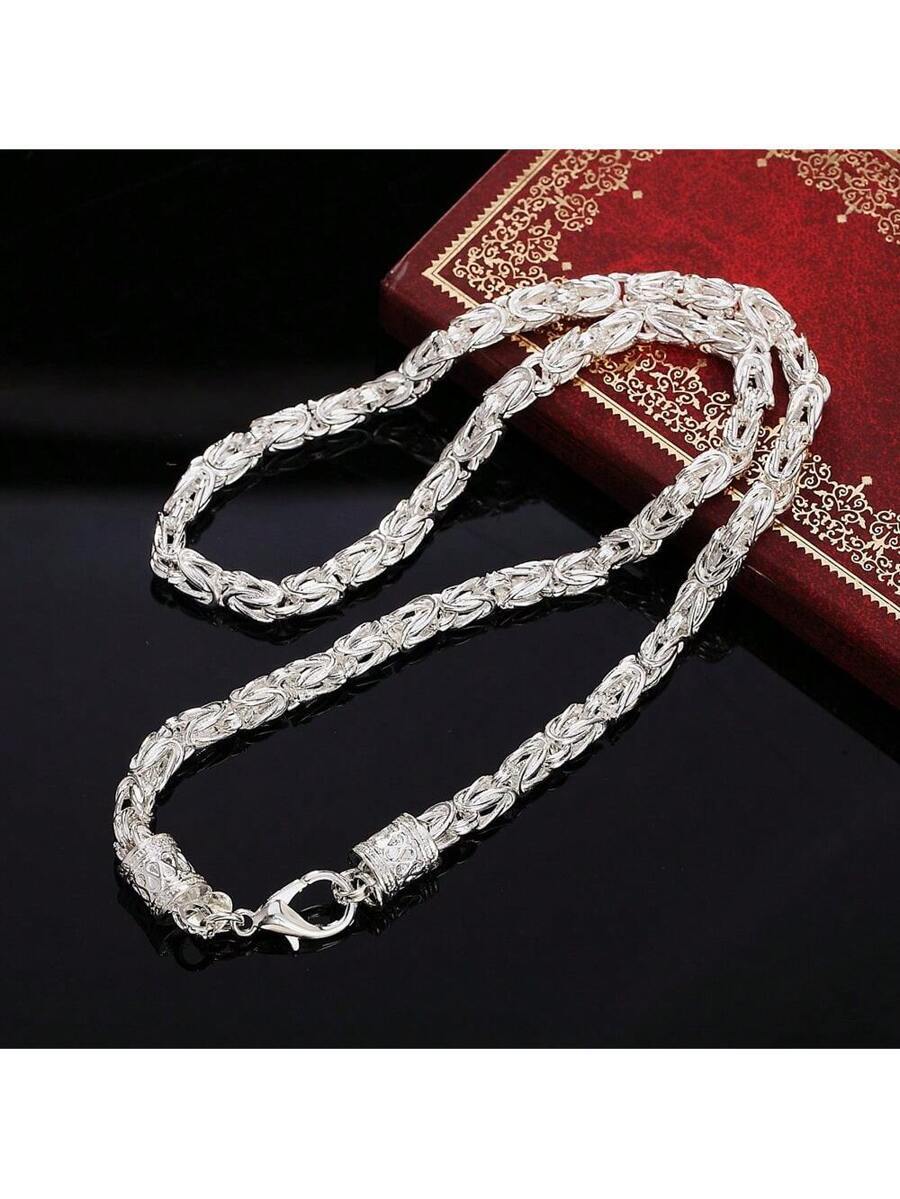 ジュエリー メンズ ネックレス ドラゴンヘッドシルバーネックレス 男性用 ウェディング パーティー向け アクセサリー拍卖