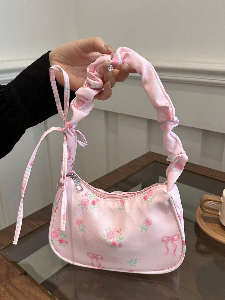 バッグ レディース ショルダーバッグ 新作 ディジーフローラル クロスボディ ショルダーバッグ、スタイリッシュ カジュアル プリー拍卖