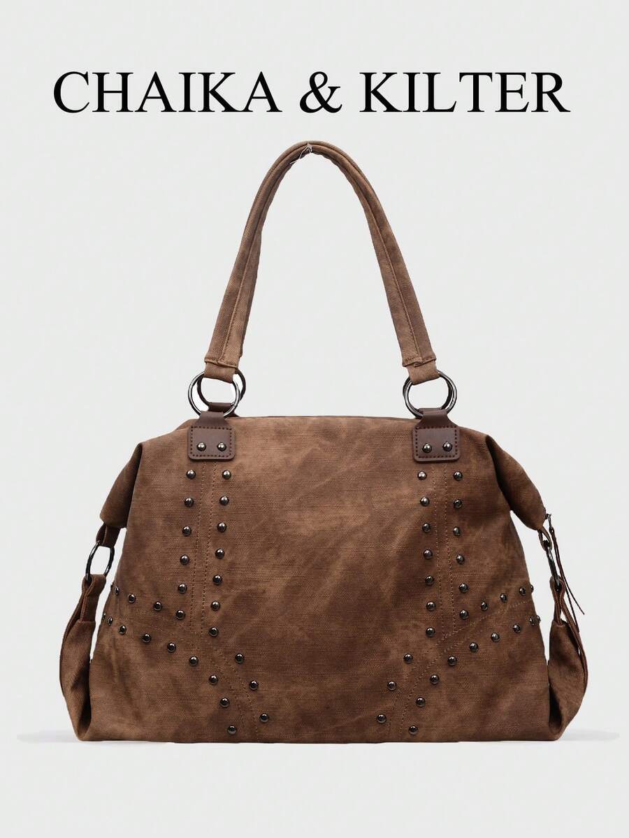 バッグ レディース トートバッグ & 1個 無地 PU素材 ショルダーバッグ、レディース ビンテージ カジュアル 大容量トートバ拍卖