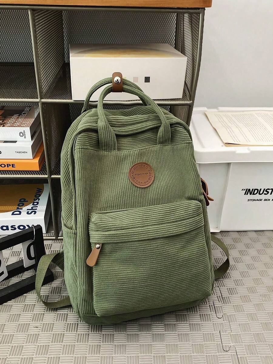 バッグ メンズ バックパック 14インチ 軽量コーデュロイバックパック、大学生用、高校生男女兼用カジュアルデイパック、14インチノ拍卖