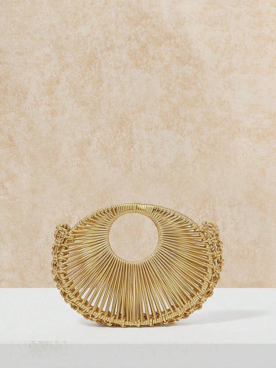 バッグ レディース ドレスバッグ 女性用エレガントなマルチファンクション ゴールドクラッチバッグ、実用的で多用途拍卖